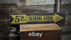 5th Street General Store Rustic Hand Made Vintage Wooden Sign