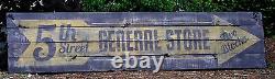 5th Street General Store Rustic Hand Made Vintage Wooden Sign