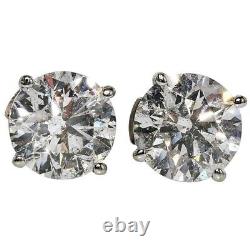 $6400 1.19 Carat Ct 2 Pc Diamond Stud Earrings Real Natural Round Solitaire 14k