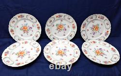 6 Schumann Bavaria Germany Dresden Bouquet 11 Dinner Plates U. S. Zone 1940's