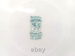 6 Schumann Bavaria Germany Dresden Bouquet 11 Dinner Plates U. S. Zone 1940's