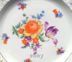 6 Schumann Bavaria Germany Dresden Bouquet 11 Dinner Plates U. S. Zone 1940's