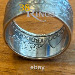 90% SILVER Morgan Dollar COIN RING USA United States SIZES 5-13 Handmade