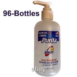 96-Pack Premium Hand Sanitizer GEL 8oz Pump Bottle Made in USA Wholesale