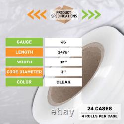 96 Rolls Hand Stretch Wrap Film Banding 17 x 1476' Shrink Wrap Cling Usa Made