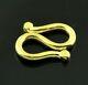 9999 24k Solid Yellow Gold S Lock Clasp Handmade In Usa 0.90 Gram