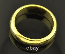 9999 24K Solid Yellow Gold bullion Band Ring Handmade in USA 6.5mm 20.00 grams