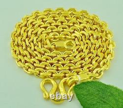 9999 24K Yellow Gold Anchor chain necklace handmade in USA 189.60 gram 24 inches