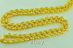 9999 24K Yellow Gold Anchor chain necklace handmade in USA 75.00 gram 24 inches