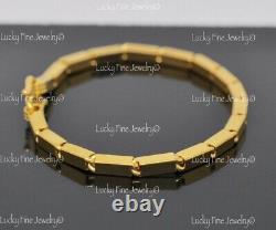 9999 24K Yellow Gold Baht Box Bracelet 15.50 Grams Handmade in USA Rectangle
