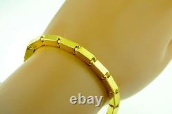 9999 24K Yellow Gold Baht Box Bracelet 30.0 Grams Handmade in USA Rectangle