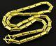 9999 24k Solid Yellow Gold Round Barrel Handmade Chain Necklace 55.45 Grams Usa