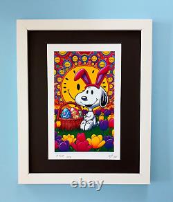 AIDAN FLUX Hand Signed Original Print Framed Ltd. Ed. Of 100 COA Snoopy