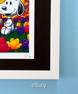 AIDAN FLUX Hand Signed Original Print Framed Ltd. Ed. Of 100 COA Snoopy