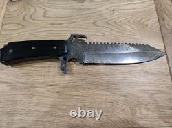 ALABAMA damascus knife with water buffalo horn handles. Made in USA