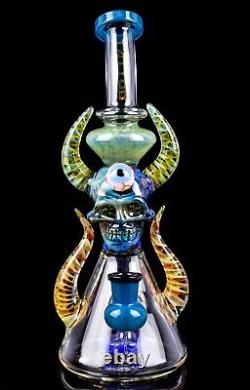 ALIEN Tattoo Glass 12 MONSTER BONG Glass Water Pipe THICK Bubbler Hookah USA
