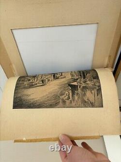 A. A. Blum Attributed Large Etching Circa 1930s in Original Frame Untitled