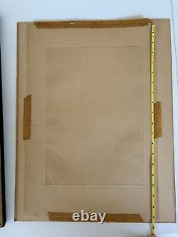 A. A. Blum Attributed Large Etching Circa 1930s in Original Frame Untitled