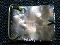 Abstract Brutalist Brass Hippie Belt Buckle! Vintage! Rare! Hand Made! Ooak! USA