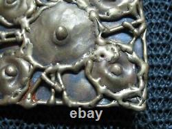 Abstract Brutalist Brass Hippie Belt Buckle! Vintage! Rare! Hand Made! Ooak! USA