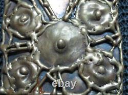 Abstract Brutalist Brass Hippie Belt Buckle! Vintage! Rare! Hand Made! Ooak! USA