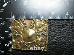 Abstract Brutalist Brass Hippie Belt Buckle! Vintage! Rare! Hand Made! Ooak! USA