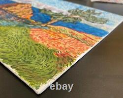 Abstract Landscape Oil Painting on canvas. Painting on canvas palette knife art