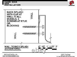 Ada Hand Sink 2 Station 60 Made In USA Hd Vandal Resistant Metering Faucet