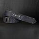 Aged Leather Guitar Strap. Skull Patch. 2.5 Inches Wide. Handmade. Black