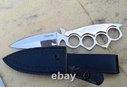 Ak Cutlery Custom Handmade Stainless Steel Hunting Knife Handle Made By Brass