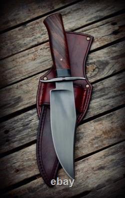 Ak Cutlery Custom Handmade Steel D2 With Black Coading Steel Clip And Wood