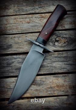 Ak Cutlery Custom Handmade Steel D2 With Black Coading Steel Clip And Wood