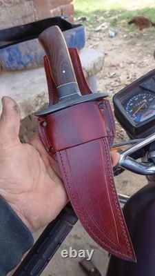 Ak Cutlery Custom Handmade Steel D2 With Black Coading Steel Clip And Wood