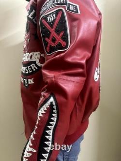 American Bruiser Customize Men's Red Leather Jacket