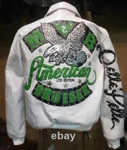 American Bruiser Customize Men's Red Leather Jacket