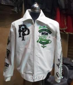 American Bruiser Customize Men's Red Leather Jacket