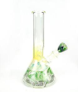 American Made Glass Green Bong 9 Glass On Glass USA