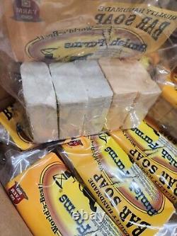 Amish Farm Bar Soap Bulk Lot 17 Packs 85 Huge Bars 5oz Each Made In USA In Hand