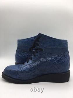 Andre No. 1 Custom Shoes Hand Made Blue Made in USA Leather Size 12-12.5 Men's