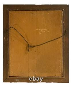 Antique American Folk Art Primitive Naive Horse Portrait Oil Painting Aafa