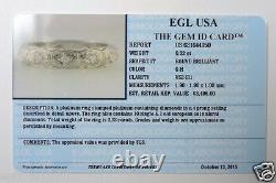 Antique Art Deco Vintage Eternity Wedding Band Platinum Ring Size 5.25 EGL USA