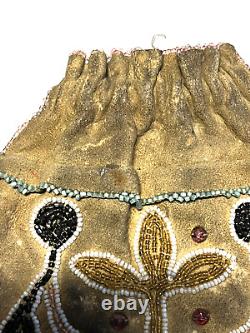 Antique Native American Indian Beaded Medicine Bag 1880's -1920's