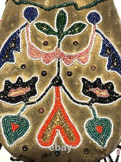 Antique Native American Indian Beaded Medicine Bag 1880's -1920's