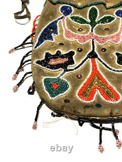 Antique Native American Indian Beaded Medicine Bag 1880's -1920's