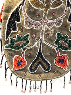Antique Native American Indian Beaded Medicine Bag 1880's -1920's