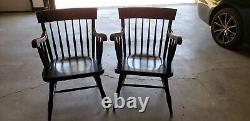 Antique Nichols & Stone Vintge Hardwood Windsor Arm Chairs Old Dartmouth 805 552