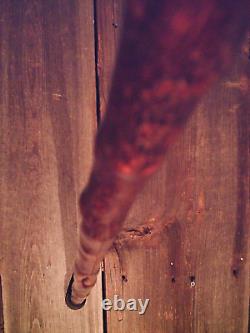 Antler handle walking stick cane MAPLE wood shaft very stiff CUSTOM MADE IN USA