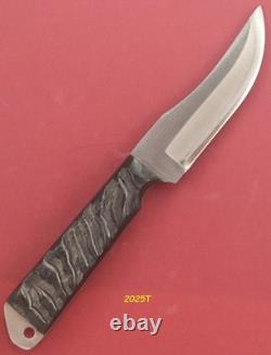Anza Hand Made Fixed Blade High Carbon Steel Blade Jigged Buffalo Handle USA