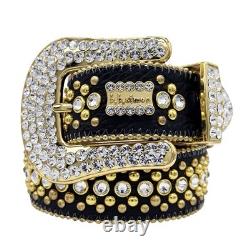 BB Simon Belt Kish Gold Clear 100% Authentic Size 28 44