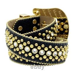 BB Simon Belt Kish Gold Clear 100% Authentic Size 28 44